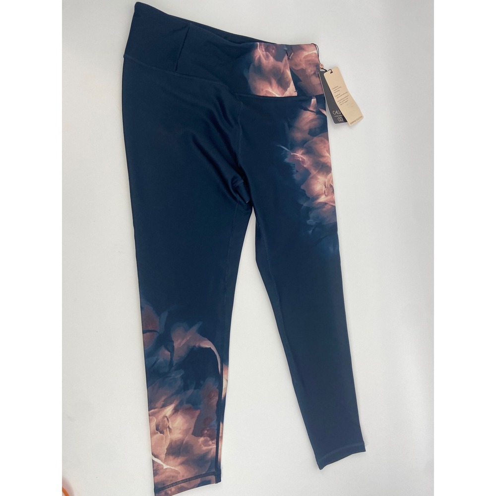 CALIA by Carrie Underwood‎ Leggings Floral Print Navy Rose Athletic Pants Size L